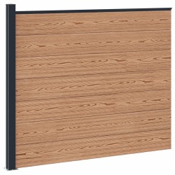 Panneau de clôture WPC et Aluminium Marron 644170644170