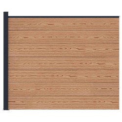 Panneau de clôture WPC et Aluminium Marron 644170644170