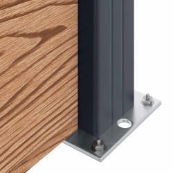 Panneau de clôture WPC et Aluminium Marron 644170644170