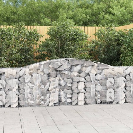 Paniers à gabions arqués 5 pcs 400x30x80/100 cm Fer galvanisé 644171644171