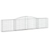 Paniers à gabions arqués 5 pcs 400x30x80/100 cm Fer galvanisé 644171644171