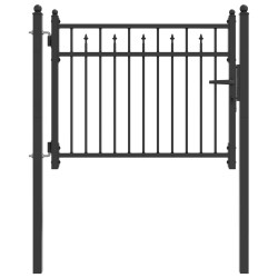 Porte de Clôture HORST 100 x 75 cm métal Noir Verrouillable 644173644173