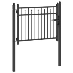 Porte de Clôture HORST 100 x 75 cm métal Noir Verrouillable 644173644173