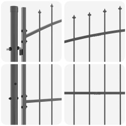 Porte de Jardin Woerden Gris 125 x 500 cm Acier 644176644176