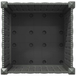 Jardinière avec Roues Gris clair 40 x 40 x 48 cm PP 644184644184