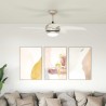 Ventilateur de plafond avec lumière et télécommande Ø 110 cm 644186644186