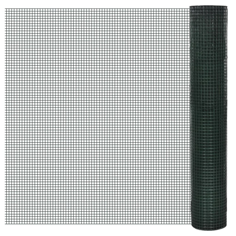 Grillage pour volière acier galvanisé 1x25 m vert 644191644191