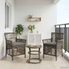 Chaise d'Extérieur 2 pcs Gris et Gris foncé polyrotin 644194644194