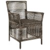 Chaise d'Extérieur 2 pcs Gris et Gris foncé polyrotin 644194644194