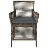 Chaise d'Extérieur 2 pcs Gris et Gris foncé polyrotin 644194644194