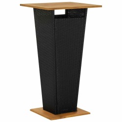Ensemble de bar de jardin 5 pcs et coussins Résine tressée Noir 644196644196