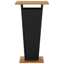 Ensemble de bar de jardin 5 pcs et coussins Résine tressée Noir 644196644196