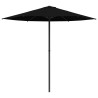 Parasol de jardin 230 x 230 cm Polyester Rectangulaire Noir 644199644199