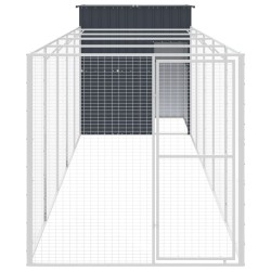 Niche pour chien avec cour anthracite 165x659x181 cm 644202644202