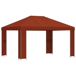 Pavillon 4 × 3 m Terre cuite Polyester et Acier 190 gsm 644203644203
