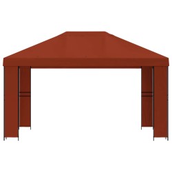 Pavillon 4 × 3 m Terre cuite Polyester et Acier 190 gsm 644203644203