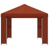 Pavillon 4 × 3 m Terre cuite Polyester et Acier 190 gsm 644203644203