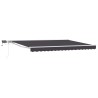 Cadre de store manuel avec LEDs Blanc et anthracite 4,5 × 3,5 m 644204644204