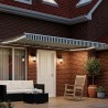 Cadre de store manuel avec LEDs Vert et blanc 4 × 3 m 644208644208