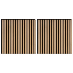 Panneaux muraux 2 pcs Naturel 60,5 x 60 cm 644214644214