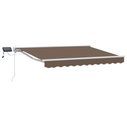 Cadre de store manuel avec LEDs Taupe 4 × 3 m 644215644215