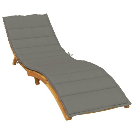 Coussin de chaise longue gris foncé mélangé 200x60x4 cm tissu 644216644216
