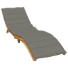 Coussin de chaise longue gris foncé mélangé 200x60x4 cm tissu 644216644216