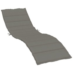 Coussin de chaise longue gris foncé mélangé 200x60x4 cm tissu 644216644216