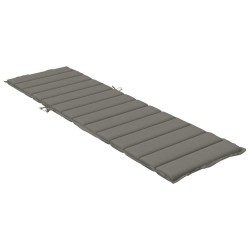 Coussin de chaise longue gris foncé mélangé 200x60x4 cm tissu 644216644216