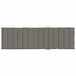 Coussin de chaise longue gris foncé mélangé 200x60x4 cm tissu 644216644216