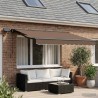 Cadre de store manuel avec LEDs Taupe 3 x 2,5 m 644217644217
