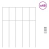 Panneau de clôture de jardin 48 pcs Acier galvanisé Argenté 644218644218