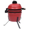 Barbecue à fumoir Kamado 2-en-1 Céramique 56 cm Rouge 644220644220