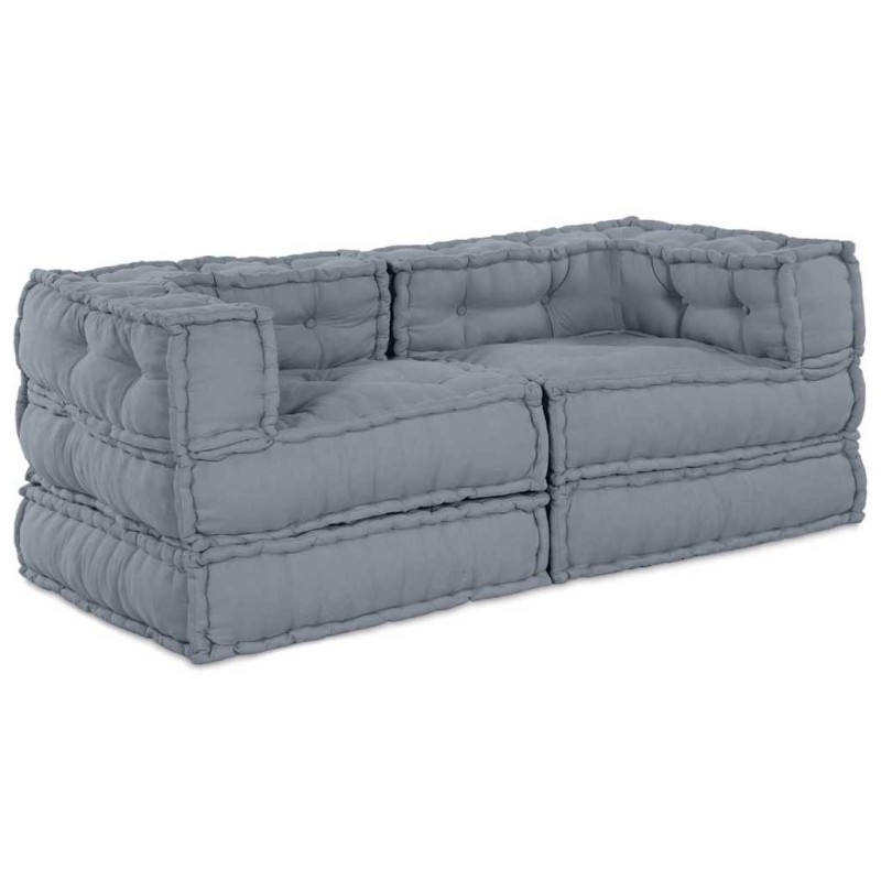Unité de canapé modulaire 2 pcs Gris 140 x 70 x 56 cm Tissu 644228644228