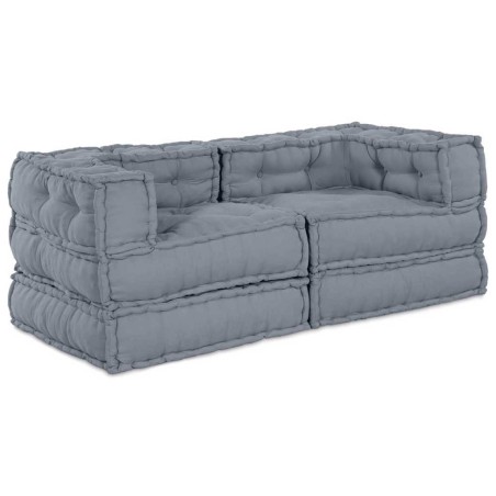 Unité de canapé modulaire 2 pcs Gris 140 x 70 x 56 cm Tissu 644228644228