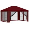 Abri de jardin avec parois 4 × 3 m Bordeaux Polyester et Acier 644229644229