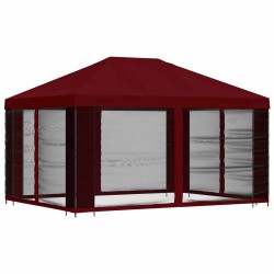 Abri de jardin avec parois 4 × 3 m Bordeaux Polyester et Acier 644229644229