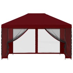 Abri de jardin avec parois 4 × 3 m Bordeaux Polyester et Acier 644229644229