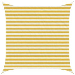 Voile d'ombre Jaune et blanc 2,5 x 2,5 m HDPE 644234644234