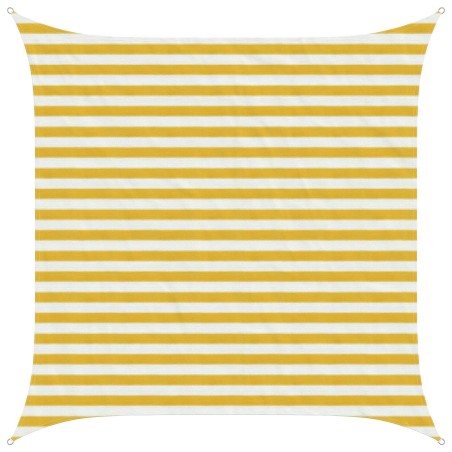 Voile d'ombre Jaune et blanc 2,5 x 2,5 m HDPE 644234644234