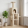 Arbre à chat avec poteaux à griffer en sisal Crème 180 cm 644236644236