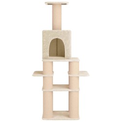 Arbre à chat avec poteaux à griffer en sisal Crème 180 cm 644236644236