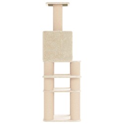 Arbre à chat avec poteaux à griffer en sisal Crème 180 cm 644236644236