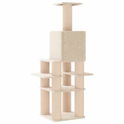 Arbre à chat avec poteaux à griffer en sisal Crème 180 cm 644236644236