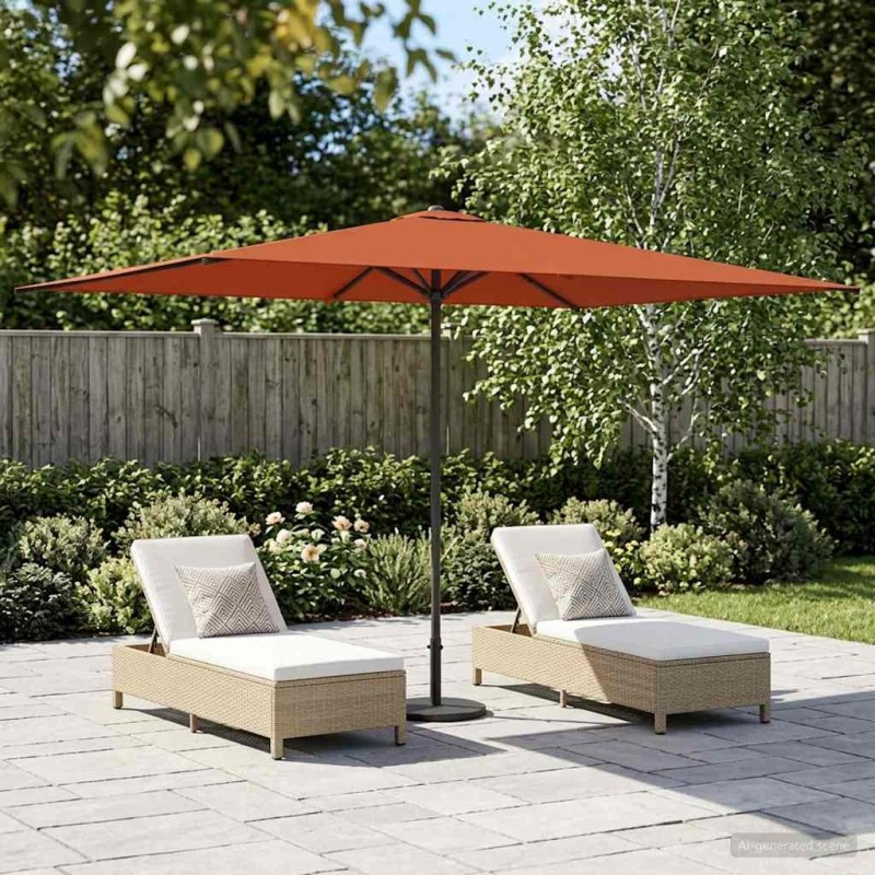 Parasol de jardin 200 x 300 cm Polyester Rectangulaire 644240644240