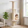 Arbre à chat avec poteaux à griffer en sisal Crème 137 cm 644244644244