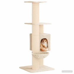 Arbre à chat avec poteaux à griffer en sisal Crème 137 cm 644244644244