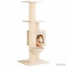 Arbre à chat avec poteaux à griffer en sisal Crème 137 cm 644244644244