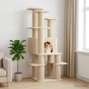 Arbre à chat avec poteaux à griffer en sisal Crème 161 cm 644245644245