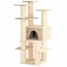 Arbre à chat avec poteaux à griffer en sisal Crème 161 cm 644245644245